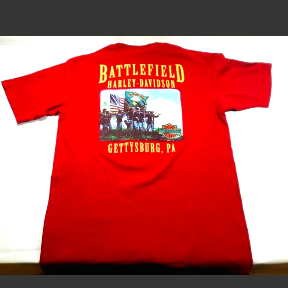 Battlefield Harley-Davidson Gettysburg Men's Short Sleeve Graphic T Shirt Sz. L